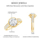 2 Carat Moissanite Round Cut Engagement Ring With Side Stones