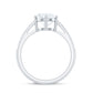 Certified Moissanite Side Stone Engagement Ring for Women