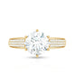 Certified Moissanite Side Stone Engagement Ring for Women
