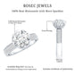Lotus Basket Set Moissanite Engagement Ring with Side Stones