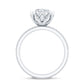 Lotus Basket Set Moissanite Engagement Ring with Side Stones