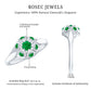 Vintage Inspired Emerald Flower Engagement Ring