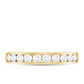 Channel Set Moissanite Half Eternity Band Ring