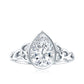 2.2 Carat Pear Shape Moissanite Celtic Knot Engagement Ring