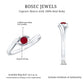 Natural Red Ruby Promise Ring with Bypass Shank