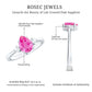 1 CT Lab Grown Pink Sapphire Teardrop Engagement Ring with Diamond