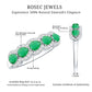 Pear Shape Emerald Anniversary Wedding Ring with Diamond Accent