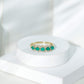 Pear Shape Emerald Anniversary Wedding Ring with Diamond Accent