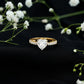 2 CT Moissanite Heart Engagement Ring With Side Stones