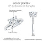 3 Carat Moissanite Princess Cut Engagement Ring With Double Prongs