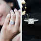3 Carat Moissanite Princess Cut Engagement Ring With Double Prongs