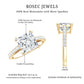 3 Carat Moissanite Princess Cut Engagement Ring With Double Prongs