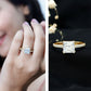 3 Carat Moissanite Princess Cut Engagement Ring With Double Prongs