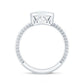 Bezel Set Moissanite Heart Engagement Ring with Twisted Rope Band