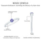 Natural Tanzanite Diamond Promise Ring for Engagement