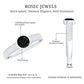 Natural Black Spinel Bezel Set Engagement Ring with Diamond Side Stones
