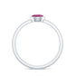 0.4 Carat Solitaire Pink Tourmaline and Diamond Engagement Ring