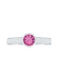 0.4 Carat Solitaire Pink Tourmaline and Diamond Engagement Ring