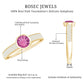 0.4 Carat Solitaire Pink Tourmaline and Diamond Engagement Ring