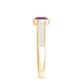 0.4 Carat Solitaire Pink Tourmaline and Diamond Engagement Ring
