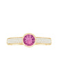 0.4 Carat Solitaire Pink Tourmaline and Diamond Engagement Ring