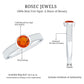 0.4 Carat Round Shape Fire Opal Engagement Ring with Diamond
