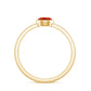 0.4 Carat Round Shape Fire Opal Engagement Ring with Diamond