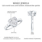 Heart Shape Moissanite Bezel Set Engagement Ring
