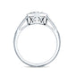 Heart Shape Moissanite Bezel Set Engagement Ring