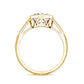Heart Shape Moissanite Bezel Set Engagement Ring