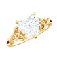 2 CT Heart Shaped Moissanite Celtic Knot Engagement Ring