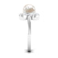 Natural 3 Carat Freshwater Pearl Cuff Ring with Diamond