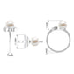 Natural 3 Carat Freshwater Pearl Cuff Ring with Diamond