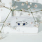 Natural Freshwater Pearl and Blue Sapphire 3 Stone Engagement Ring with Diamond