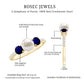 Natural Freshwater Pearl and Blue Sapphire 3 Stone Engagement Ring with Diamond