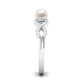 2 Carat Freshwater Pearl Crossover Engagement Ring with Diamond