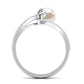 Natural 2.2 Carat Freshwater Pearl Wrap Engagement Ring with Diamond