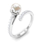 Natural 2.2 Carat Freshwater Pearl Wrap Engagement Ring with Diamond