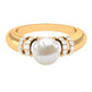 7.48 Carat Freshwater Pearl Solitaire Engagement Ring with Diamond