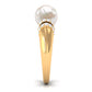 7.48 Carat Freshwater Pearl Solitaire Engagement Ring with Diamond