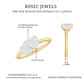 Natural Diamond Double Heart Ring for Promise