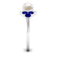 2.2 Carat Freshwater Pearl and Blue Sapphire Engagement Ring with Diamond