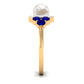 2.2 Carat Freshwater Pearl and Blue Sapphire Engagement Ring with Diamond