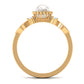 Anillo de compromiso con perla natural de agua dulce de 2 quilates y diamante