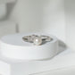 Cultured 3 Carat Freshwater Pearl Solitaire Engagement Ring with Diamond