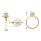 7.48 Carat Freshwater Pearl Engagement Ring with Diamond