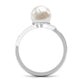 7.48 Carat Freshwater Pearl Engagement Ring with Diamond