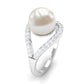 7.48 Carat Freshwater Pearl Engagement Ring with Diamond