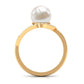 7.48 Carat Freshwater Pearl Engagement Ring with Diamond