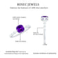 3 Carat Amethyst Asscher Cut Engagement Ring with Diamond